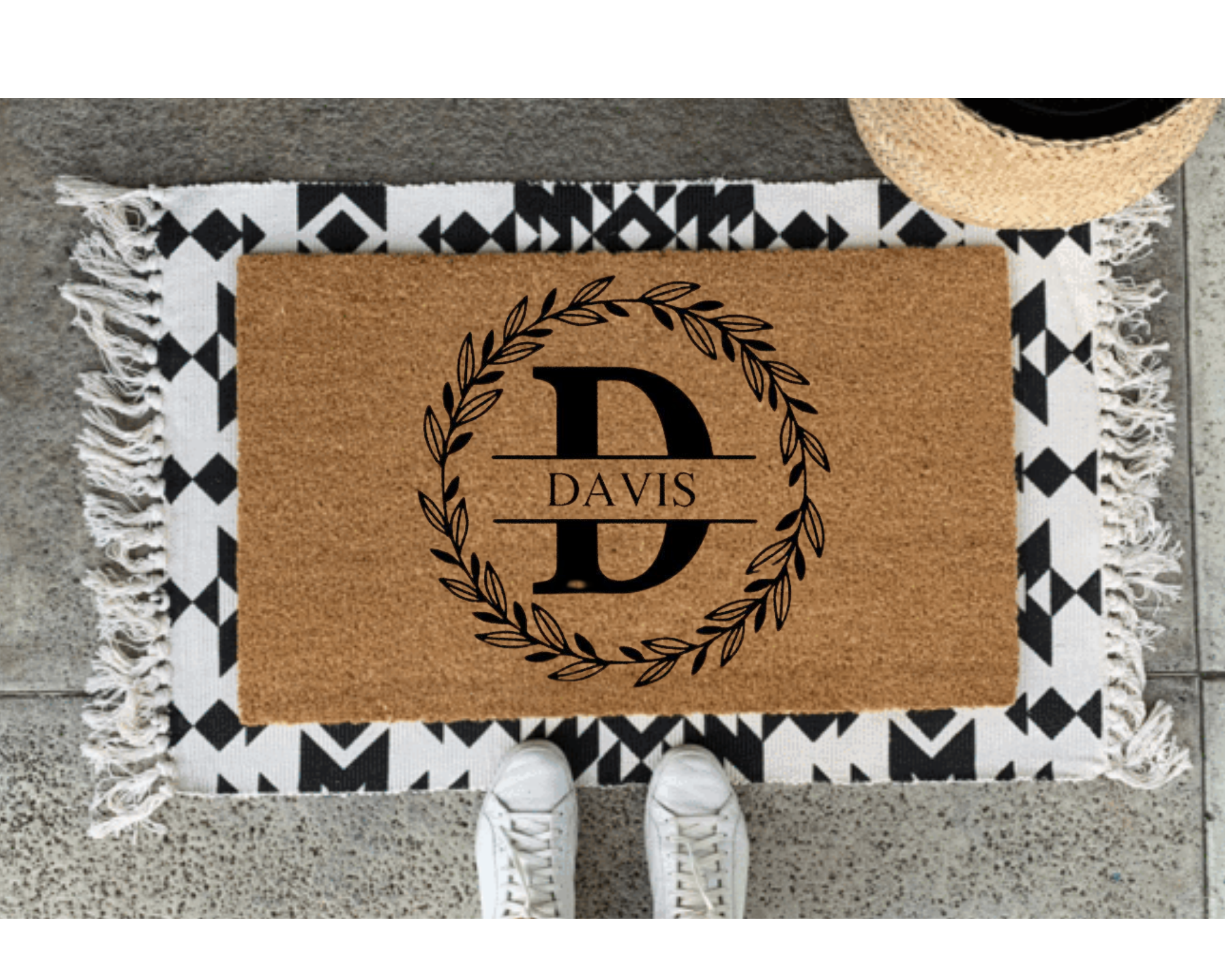 Personalized Framed Doormat – Up to 3 Letters
